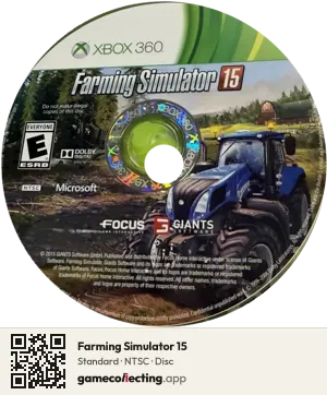 Farming Simulator 15 Xbox 360, NTSC disc