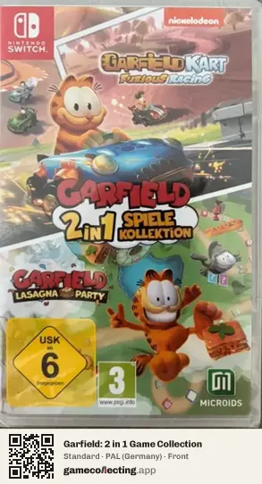 Garfield: 2 in 1 Game Collection Nintendo Switch, Germany box front