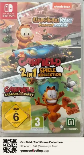 Garfield: 2 in 1 Game Collection Nintendo Switch, Germany box front