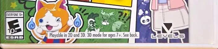 Yo-kai Watch 3, the ESRB box on its front