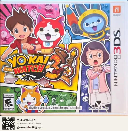 Yo-kai Watch 3 Nintendo 3DS, NTSC box front