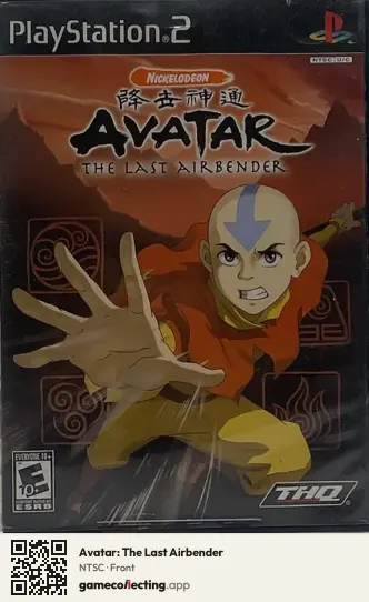 Avatar: The Last Airbender PlayStation 2, NTSC box front