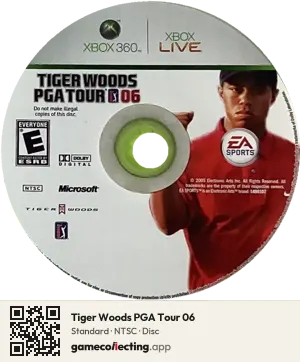 Tiger Woods PGA Tour 06 Xbox 360, NTSC disc
