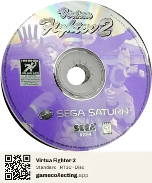 Virtua Fighter 2 Sega Saturn, NTSC disc