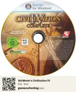 Sid Meier's Civilization IV Computer, PAL disc