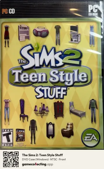 The Sims 2: Teen Style Stuff Computer, NTSC box front