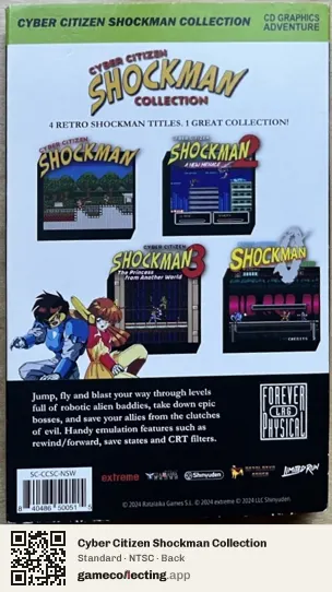 Cyber Citizen Shockman Collection Nintendo Switch, NTSC box back