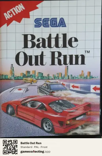 Battle Out Run Sega Master System, PAL box front