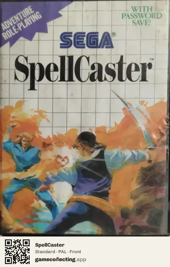 SpellCaster Sega Master System, PAL box front