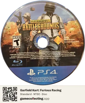 Garfield Kart: Furious Racing PlayStation 4, NTSC disc