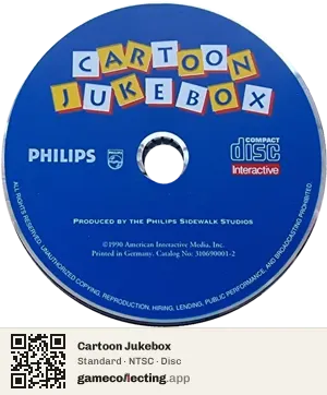 Cartoon Jukebox Philips CD-i, NTSC disc