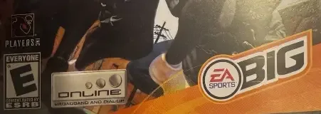 NFL Street, the ESRB box on its front
