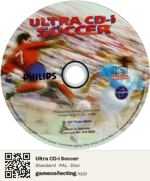 Ultra CD-i Soccer Philips CD-i, PAL disc