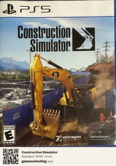 Construction Simulator PlayStation 5, NTSC box front