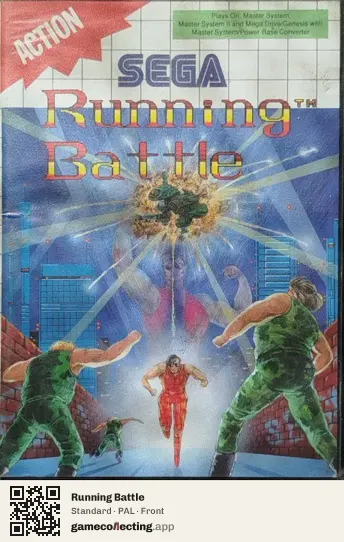 Running Battle Sega Master System, PAL box front