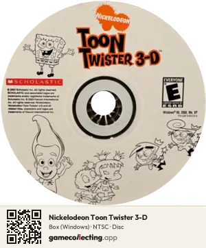 Nickelodeon Toon Twister 3-D Computer, NTSC disc
