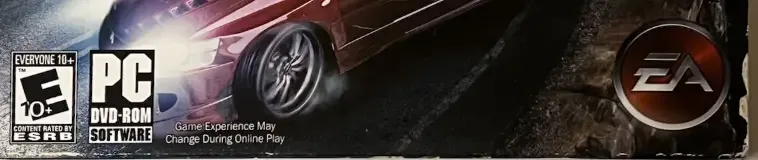 Need for Speed: Carbon, the ESRB box on its front