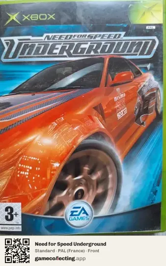 Need for Speed Underground Xbox, France box front