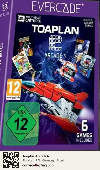 Toaplan Arcade 4 Evercade, Germany box front