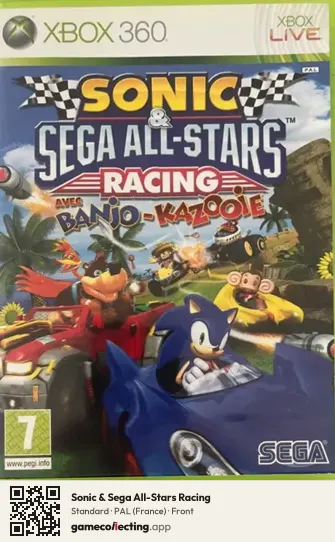 Sonic & Sega All-Stars Racing Xbox 360, France box front