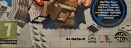 LEGO Rock Band, the PEGI square on its front