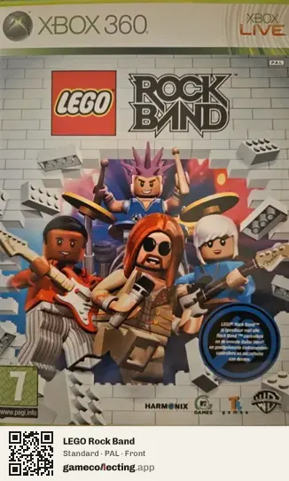 LEGO Rock Band Xbox 360, PAL box front