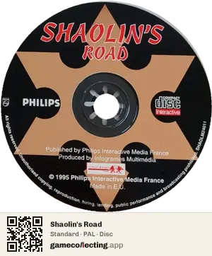 Shaolin's Road Philips CD-i, PAL disc