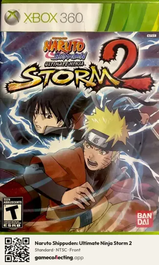 Naruto Shippuden: Ultimate Ninja Storm 2 Xbox 360, NTSC box front
