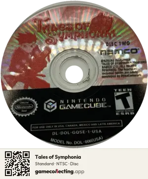 Tales of Symphonia Nintendo GameCube, NTSC disc