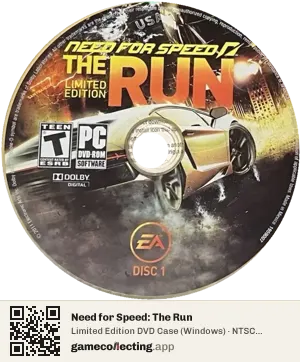 Need for Speed: The Run Computer, NTSC disc