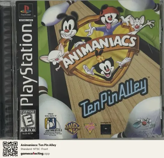 Animaniacs: Ten Pin Alley PlayStation, NTSC box front