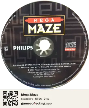 Mega Maze Philips CD-i, NTSC disc