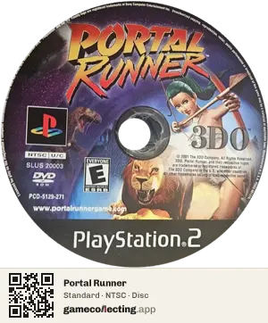 Portal Runner PlayStation 2, NTSC disc