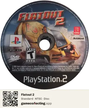 Flatout 2 PlayStation 2, NTSC disc