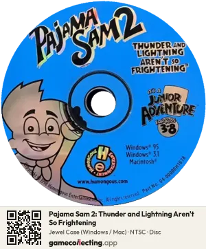 Pajama Sam 2: Thunder and Lightning Aren't So Frightening Computer, NTSC disc