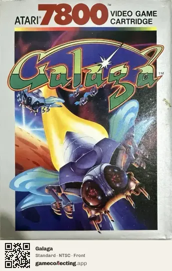 Galaga Atari 7800, NTSC box front