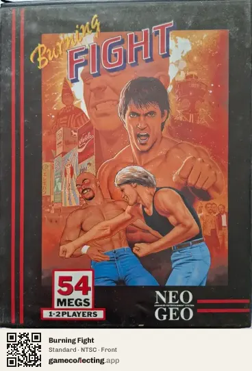 Burning Fight Neo Geo AES, NTSC box front