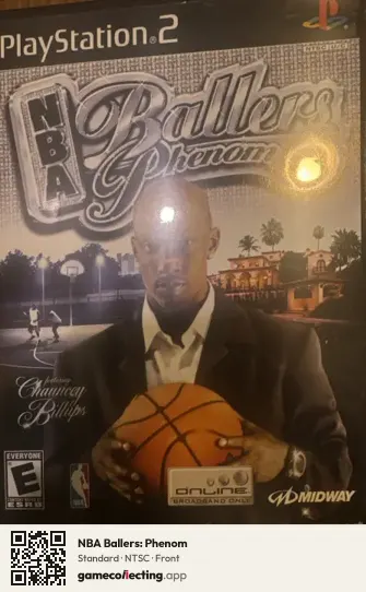 NBA Ballers: Phenom PlayStation 2, NTSC box front