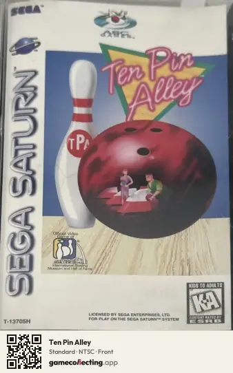 Ten Pin Alley Sega Saturn, NTSC box front