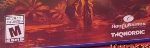 Jagged Alliance Rage, the ESRB box on its front