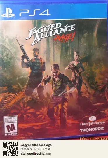 Jagged Alliance Rage PlayStation 4, NTSC box front