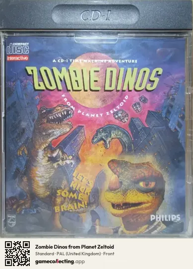 Zombie Dinos from Planet Zeltoid Philips CD-i, United Kingdom box front