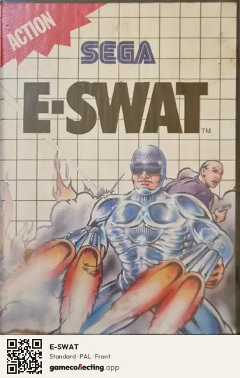 E-SWAT Sega Master System, PAL box front