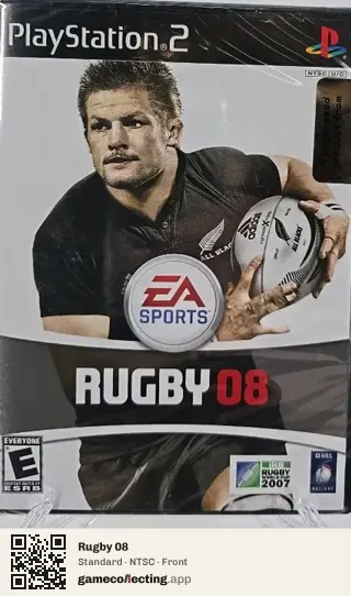 Rugby 08 PlayStation 2, NTSC box front