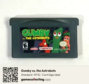 Gumby vs. the Astrobots Game Boy Advance, NTSC cartridge label