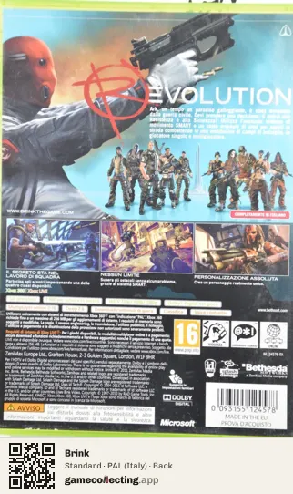 Brink Xbox 360, Italy box back