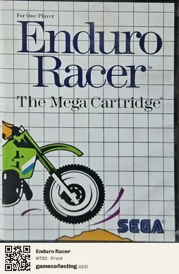 Enduro Racer Sega Master System, NTSC box front