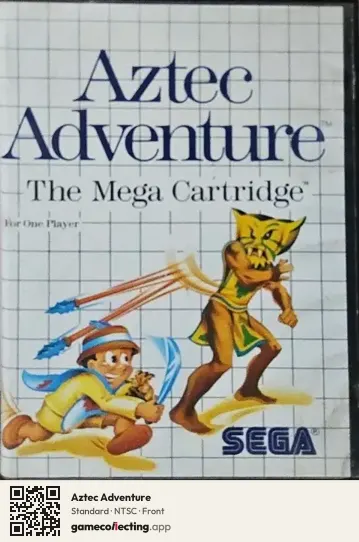 Aztec Adventure Sega Master System, NTSC box front