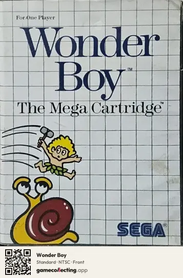 Wonder Boy Sega Master System, NTSC box front
