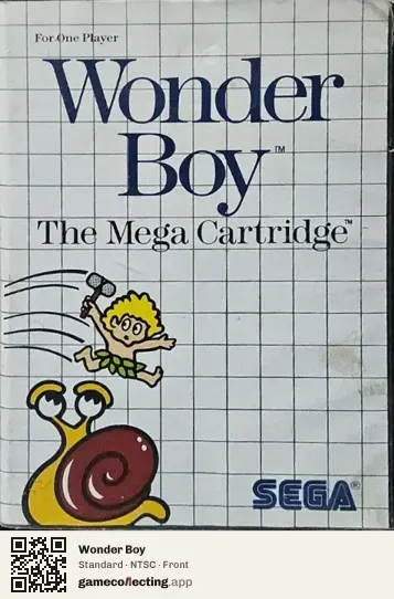 Wonder Boy Sega Master System, NTSC box front